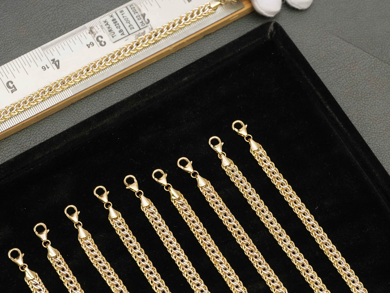 Gold chains and jewelry produced by Mioro