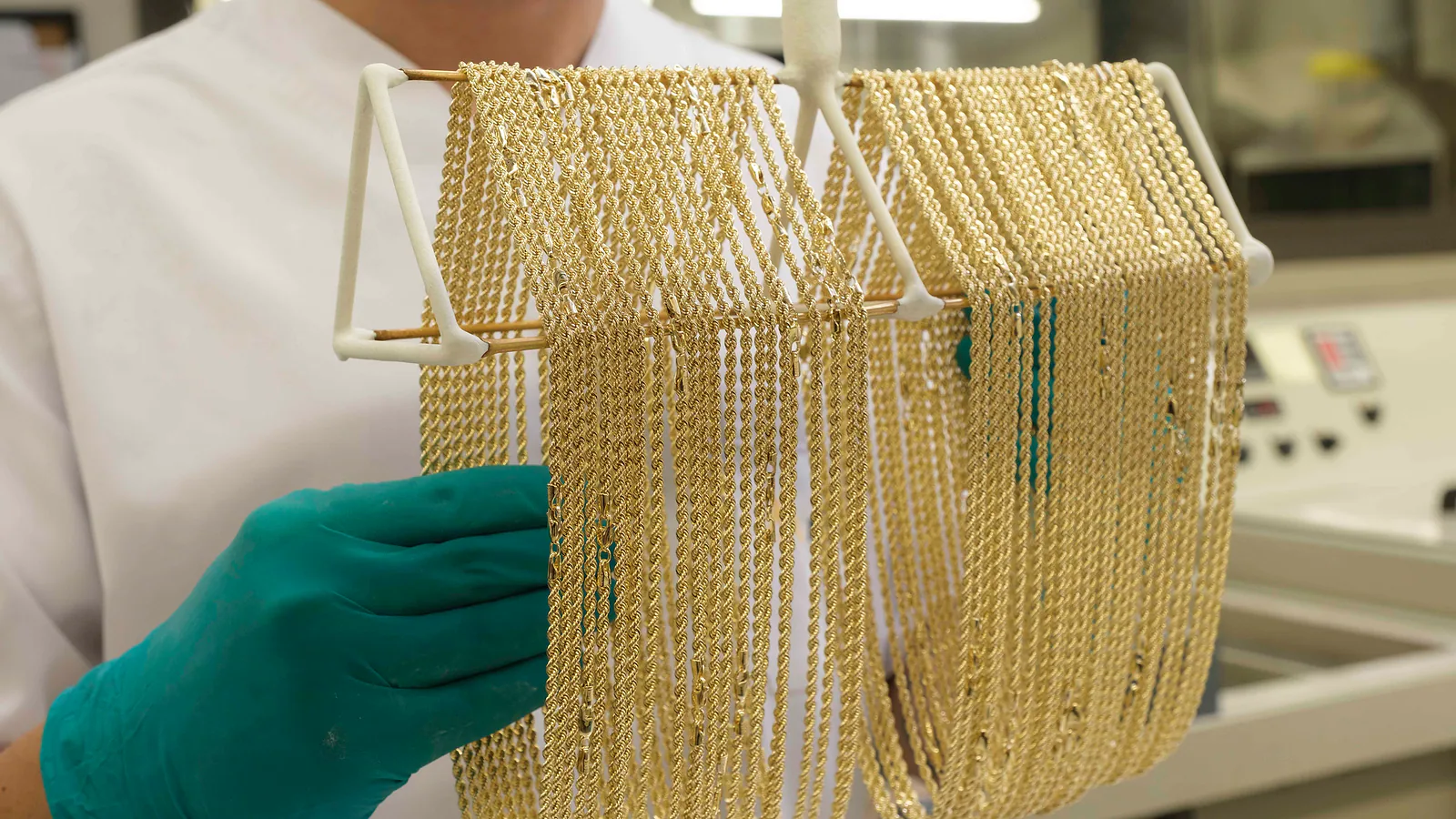 Gold chains and jewelry produced by Mioro
